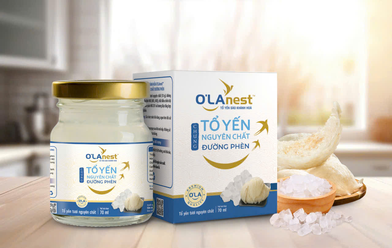 TỔ YẾN SÀO KHÁNH HÒA O'LAnest - TỔ YẾN NGUYÊN CHẤT CHƯNG ĐƯỜNG PHÈN