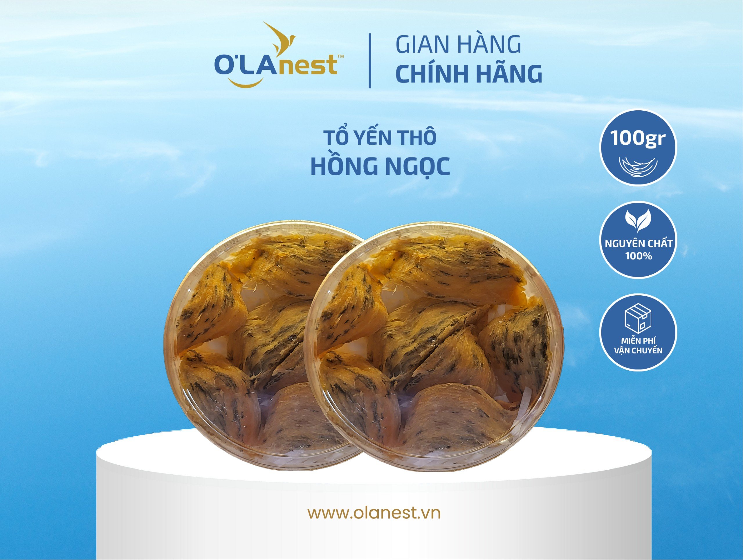 TỔ YẾN THÔ Hồng Ngọc VIP (hiếm)